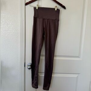 Alo High-Waisted Brownish (metallic) Leggings